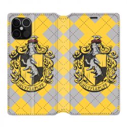 Housse Cuir Portefeuille Pour Iphone 12 / 12 Pro WB License Harry Potter Hufflepuff
