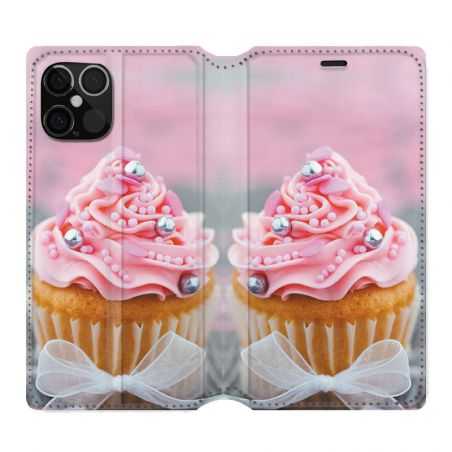 Housse Cuir Portefeuille Pour Iphone 12 / 12 Pro Cupcake