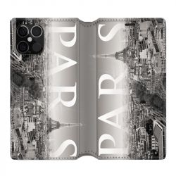 Housse Cuir Portefeuille Pour Iphone 12 / 12 Pro France Paris Vintage