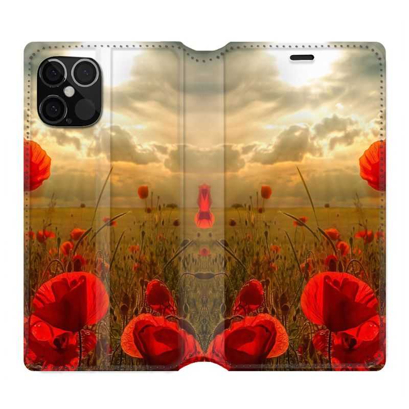 Housse Cuir Portefeuille Pour Iphone 12 / 12 Pro Fleur Housse Cuir Portefeuillelicot