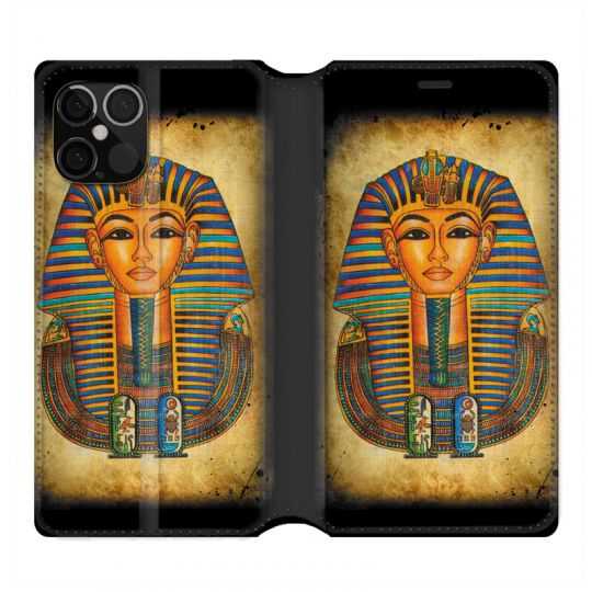 Housse Cuir Portefeuille Pour Iphone 12 / 12 Pro Egypte Pharaon