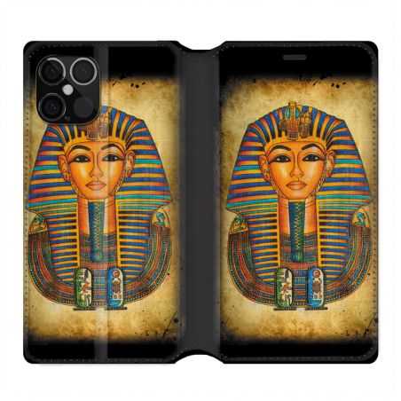 Housse Cuir Portefeuille Pour Iphone 12 / 12 Pro Egypte Pharaon