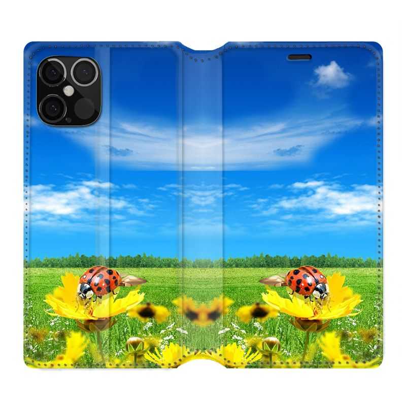 Housse Cuir Portefeuille Pour Iphone 12 / 12 Pro Coccinelle