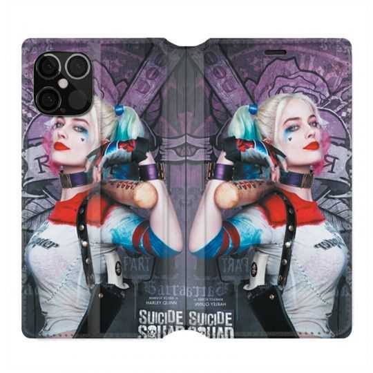Housse Cuir Portefeuille Pour Iphone 12 / 12 Pro Harley Quinn Batte
