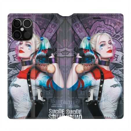 Housse Cuir Portefeuille Pour Iphone 12 / 12 Pro Harley Quinn Batte