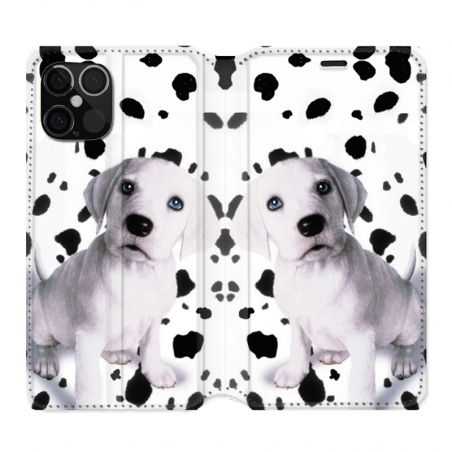Housse Cuir Portefeuille Pour Iphone 12 / 12 Pro Chien Dalmatien