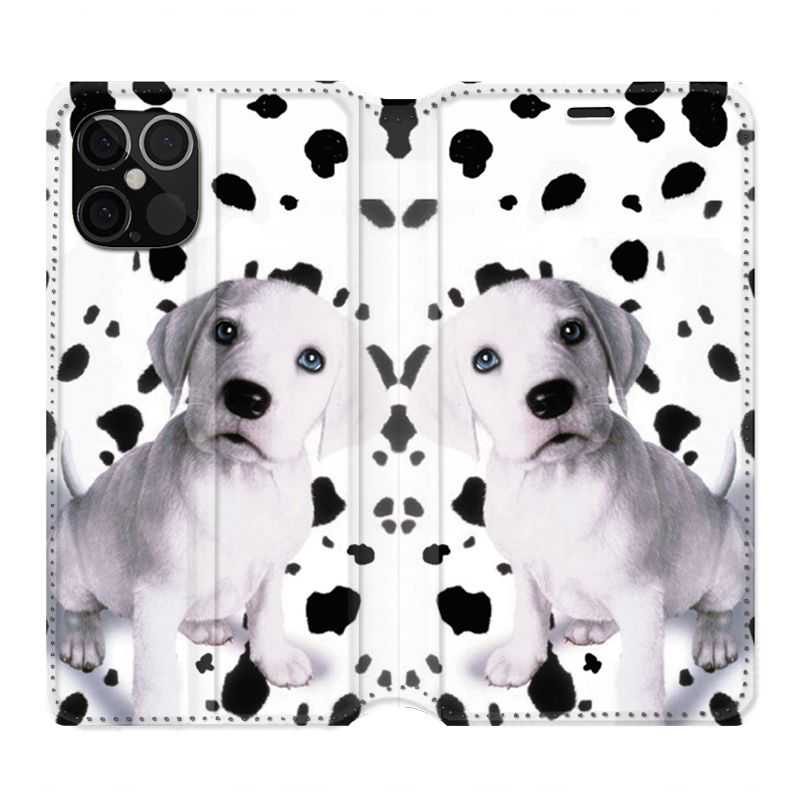 Housse Cuir Portefeuille Pour Iphone 12 / 12 Pro Chien Dalmatien