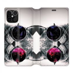 Housse Cuir Portefeuille Pour Iphone 12 / 12 Pro Chat Fashion