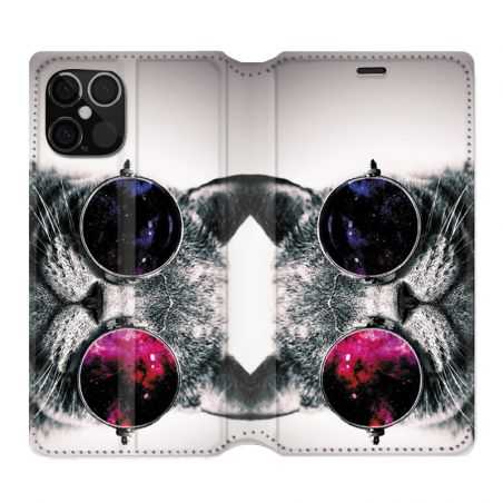 Housse Cuir Portefeuille Pour Iphone 12 / 12 Pro Chat Fashion