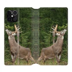 Housse Cuir Portefeuille Pour Iphone 12 / 12 Pro Cerf