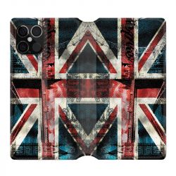 Housse Cuir Portefeuille Pour Iphone 12 / 12 Pro Angleterre UK Jean's