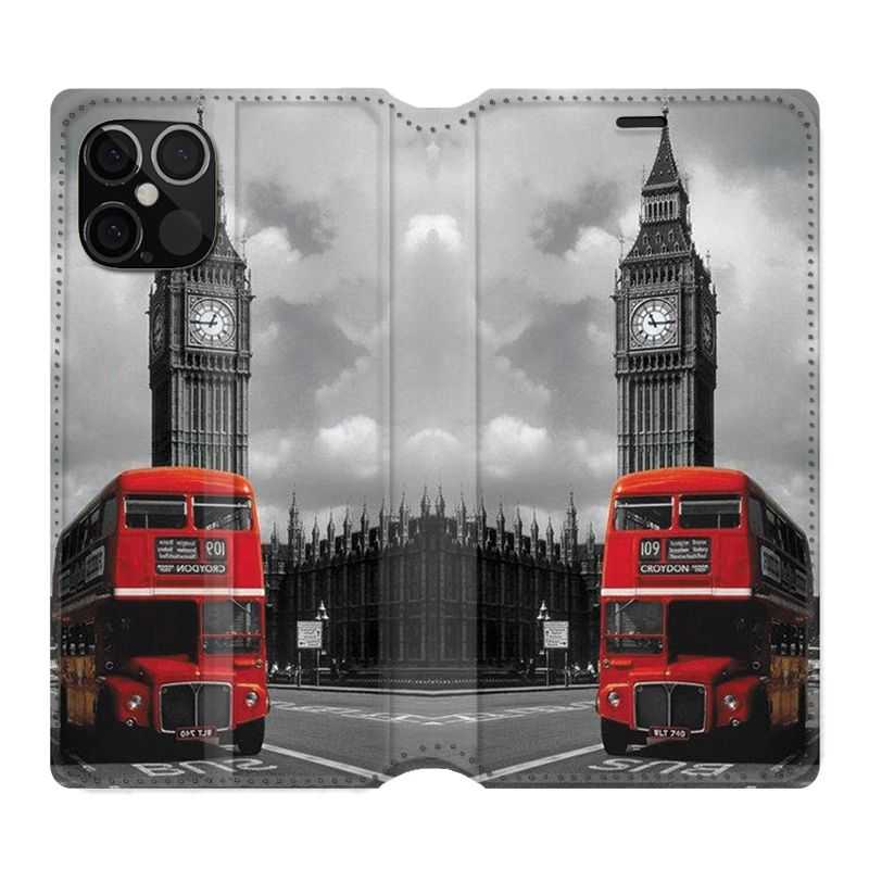 Housse Cuir Portefeuille Pour Iphone 12 / 12 Pro Angleterre London Bus
