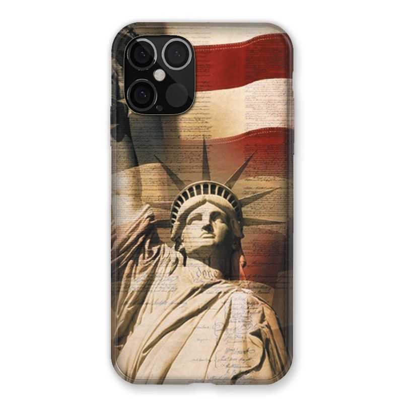 Coque Pour Iphone 12 / 12 Pro Amerique USA Statue liberté