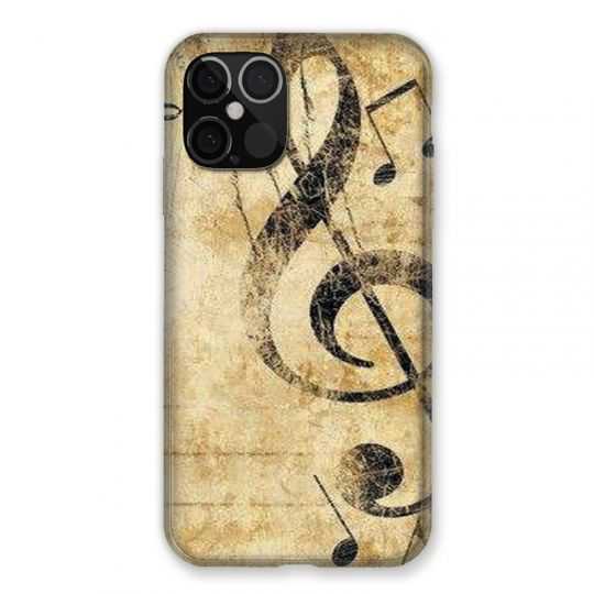 Coque Pour Iphone 12 / 12 Pro Musique Clé Sol Vintage