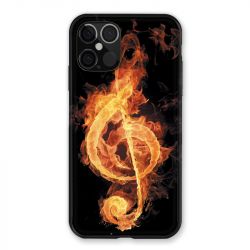 Coque Pour Iphone 12 / 12 Pro Musique Clé Sol Feu N