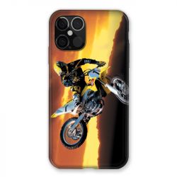 Coque Pour Iphone 12 / 12 Pro Moto Cross Noir
