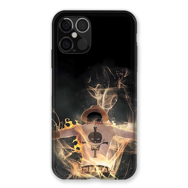 Coque Pour Iphone 12 / 12 Pro Manga One Piece Ace Noir