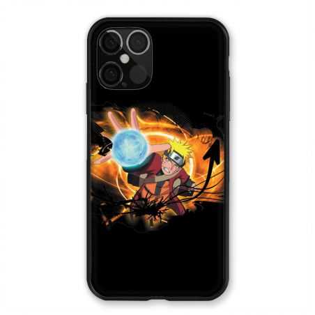 Coque Pour Iphone 12 / 12 Pro Manga Naruto Noir