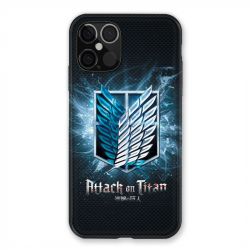 Coque Pour Iphone 12 / 12 Pro Manga Attaque Titans Noir