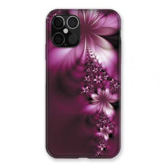 Coque Pour Iphone 12 / 12 Pro Fleur Violette Montante