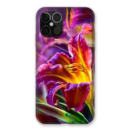 Coque Pour Iphone 12 / 12 Pro Fleur Lys Color