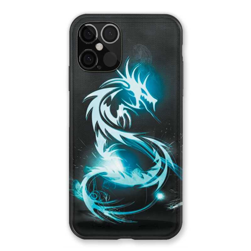 Coque Pour Iphone 12 / 12 Pro Dragon Bleu