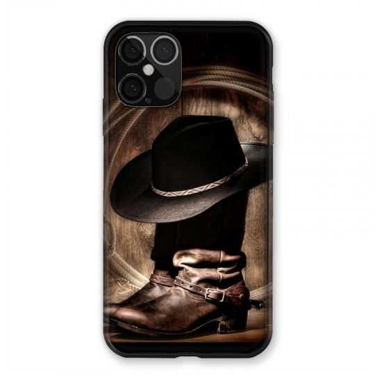 Coque Pour Iphone 12 / 12 Pro Cow Boy Chapeau