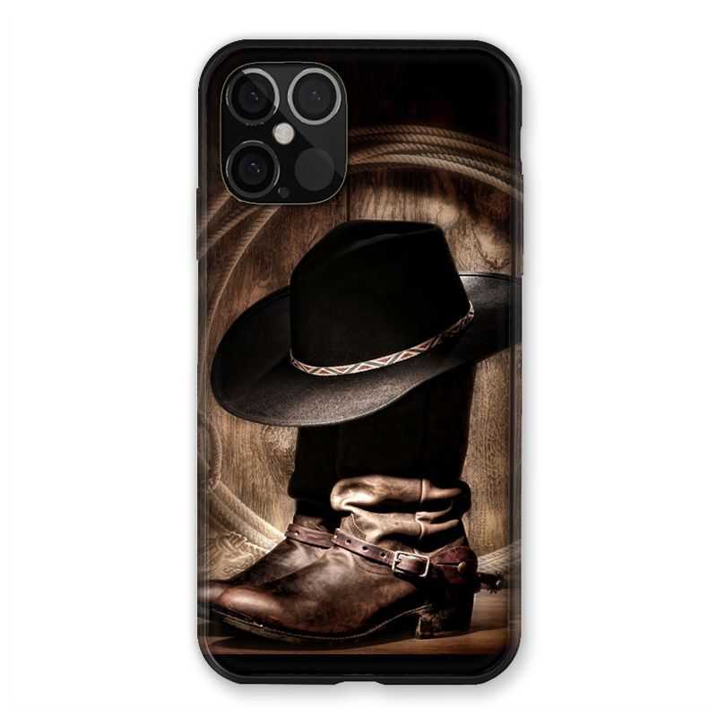 Coque Pour Iphone 12 / 12 Pro Cow Boy Chapeau