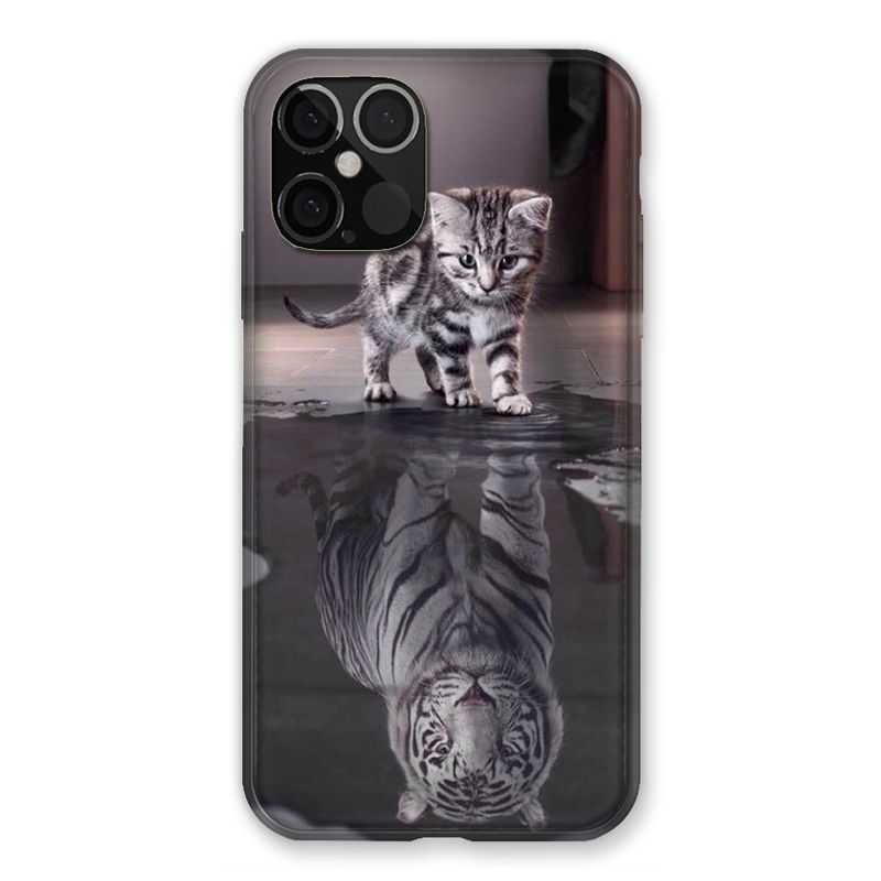 Coque Pour Iphone 12 / 12 Pro Chat Reflet