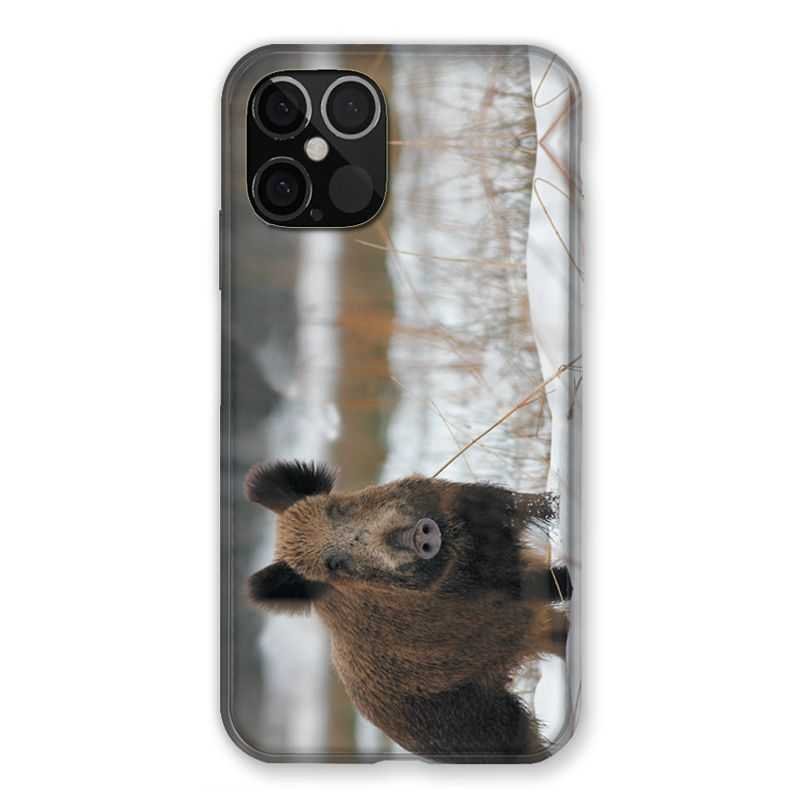 Coque Pour Iphone 12 / 12 Pro Chasse Sanglier Neige