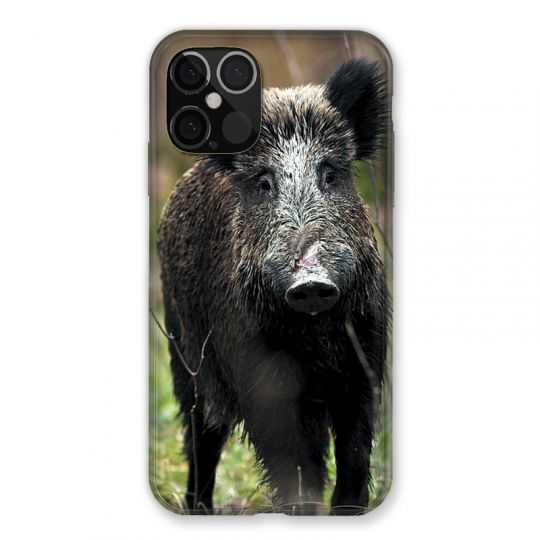 Coque Pour Iphone 12 / 12 Pro Chasse Sanglier bois