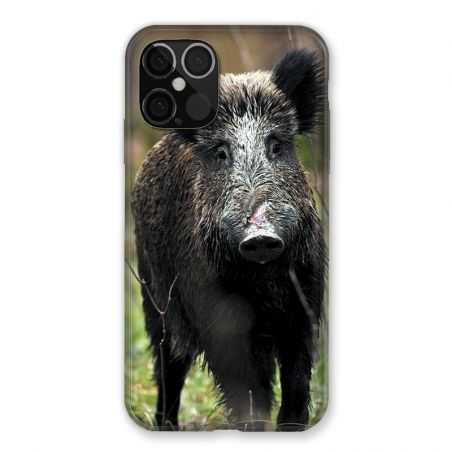 Coque Pour Iphone 12 / 12 Pro Chasse Sanglier bois