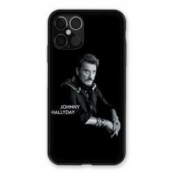 Coque Pour Iphone 12 / 12 Pro Johnny Hallyday Noir