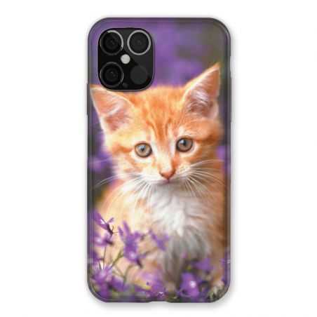 Coque Pour Iphone 12 / 12 Pro Chat Violet