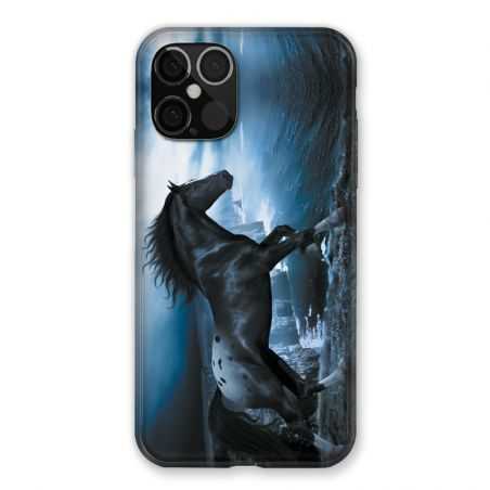Coque Pour Iphone 12 / 12 Pro Cheval Noir