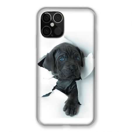 Coque Pour Iphone 12 / 12 Pro Chien Noir