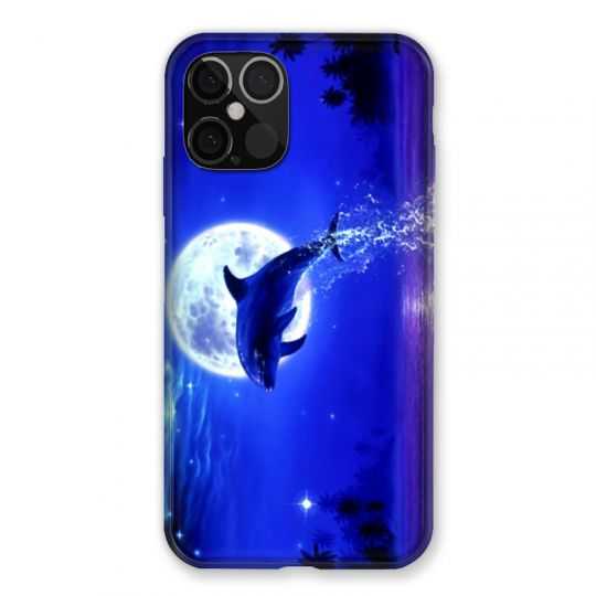 Coque Pour Iphone 12 / 12 Pro Dauphin Lune