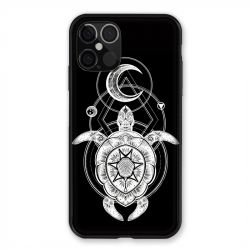 Coque Pour Iphone 12 / 12 Pro Animaux Maori Tortue Noir