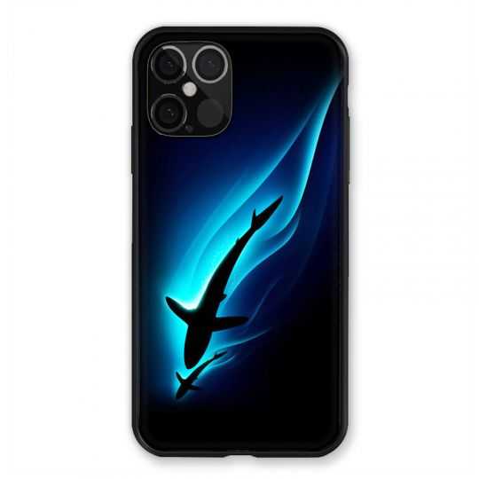 Coque Pour Iphone 12 / 12 Pro Requin Noir