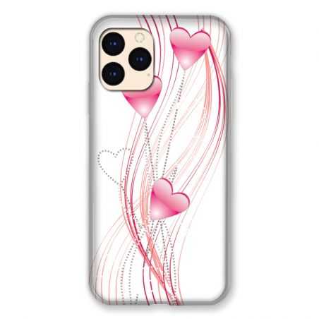 Coque Pour Iphone Iphone 12 Mini Coeur Rose Montant sur Blanc