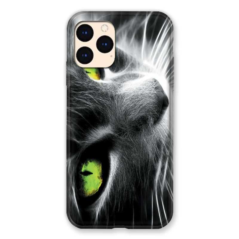 Coque Pour Iphone Iphone 12 Mini Chat Vert
