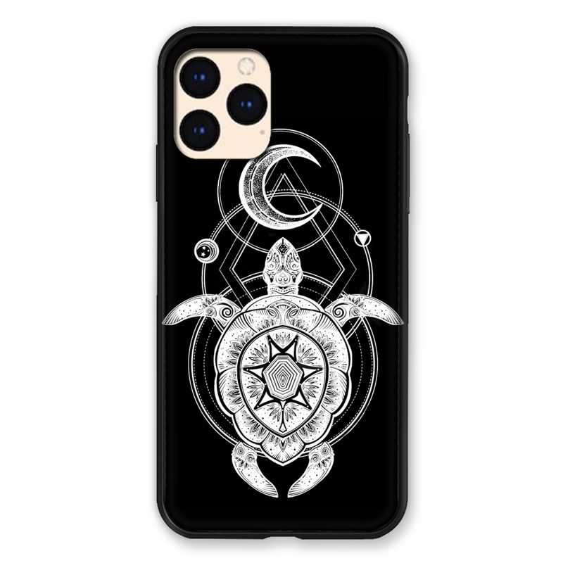 Coque Pour Iphone Iphone 12 Mini Animaux Maori Tortue Noir