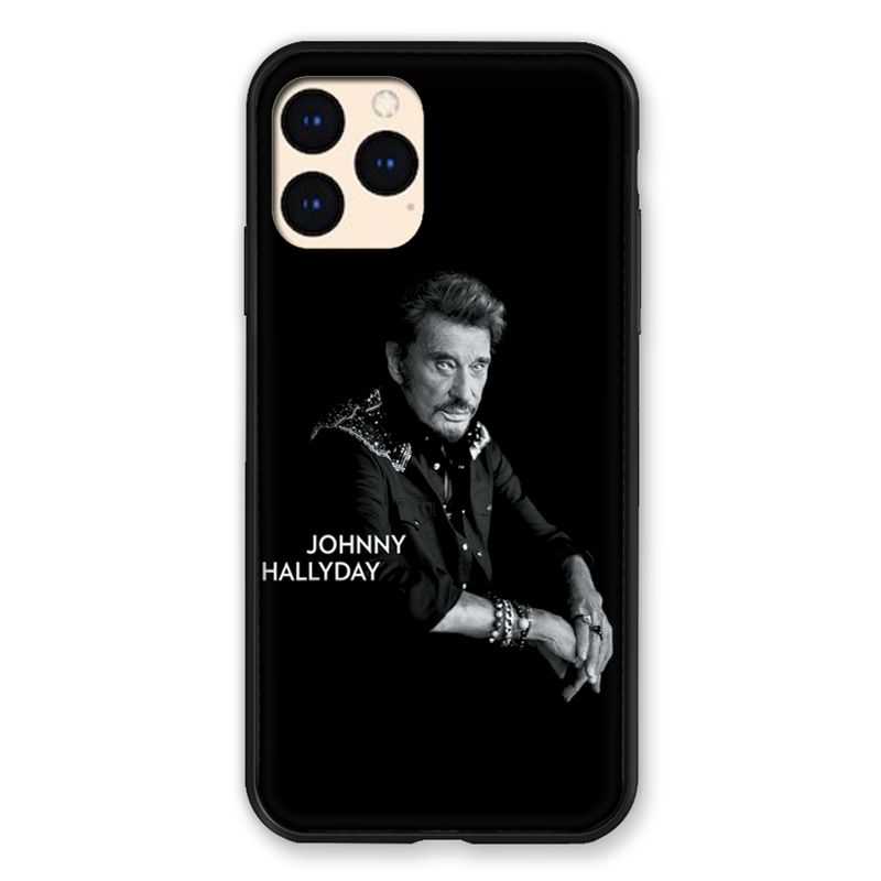 Coque Pour Iphone Iphone 12 Mini Johnny Hallyday Noir