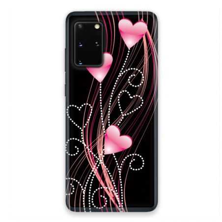 Coque pour Samsung Galaxy S20 Coeur rose Montant