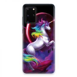 Coque pour Samsung Galaxy S20 Licorne Arc en ciel