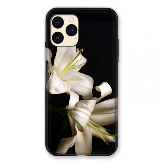 Coque Pour Iphone Iphone 12 Mini Fleur Lys Noir