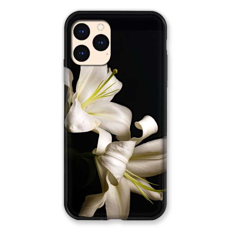 Coque Pour Iphone Iphone 12 Mini Fleur Lys Noir