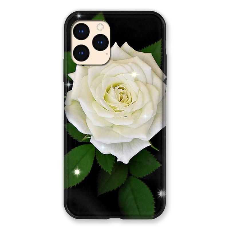 Coque Pour Iphone Iphone 12 Mini Fleur Rose Blanche