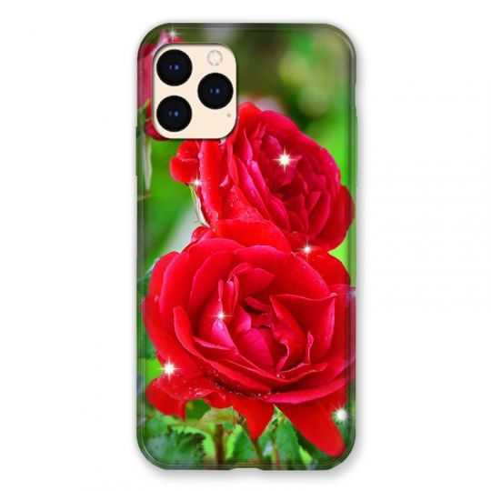 Coque Pour Iphone Iphone 12 Mini Fleur Rose Rouge