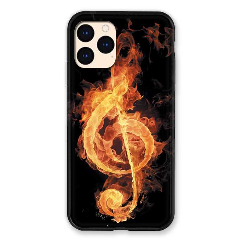 Coque Pour Iphone Iphone 12 Mini Musique Clé Sol Feu N
